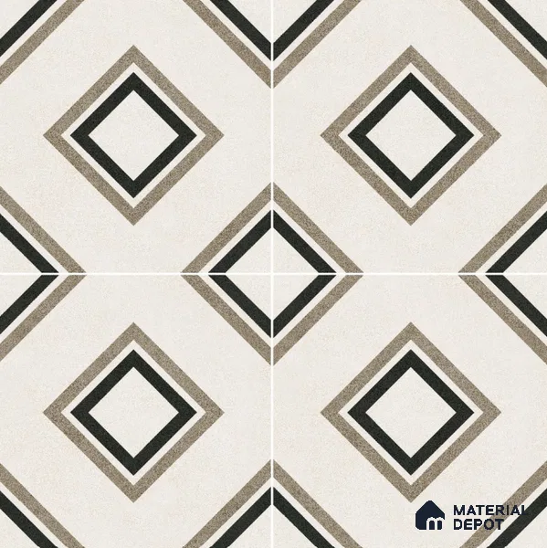 Moroccan Floor & Wall Tile TL 11725 | 8 in x 8 in Vitrified Matte Tile - 9 mm
