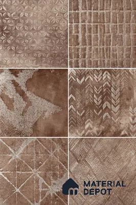 Moroccan Floor & Wall Tile TL 11718 | 8 in x 8 in Vitrified Metallic Glue Matte Tile - 9 mm