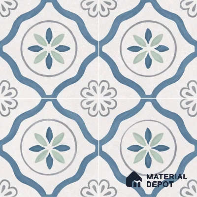 Moroccan Floor & Wall Tile TL 11731 | 8 in x 8 in Vitrified Glue Matte Tile - 9 mm