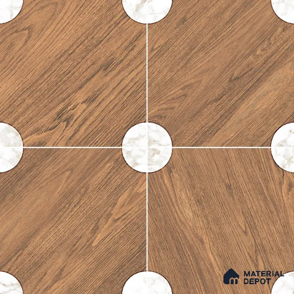 Moroccan Floor & Wall Tile TL 11727 | 8 in x 8 in Vitrified Matte Tile - 9 mm