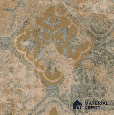 Moroccan Floor & Wall Tile TL 11723 | 8 in x 8 in Vitrified Metallic Glue Matte Tile - 9 mm