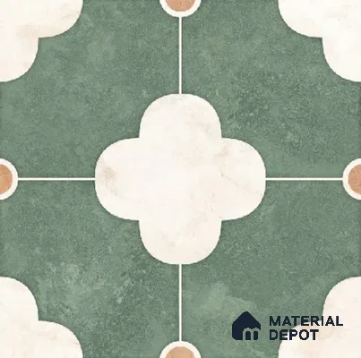 Moroccan Floor & Wall Tile TL 11734 | 8 in x 8 in Vitrified Carving Matte Tile - 9 mm