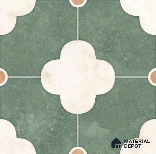 Moroccan Floor & Wall Tile TL 11734 | 8 in x 8 in Vitrified Carving Matte Tile - 9 mm