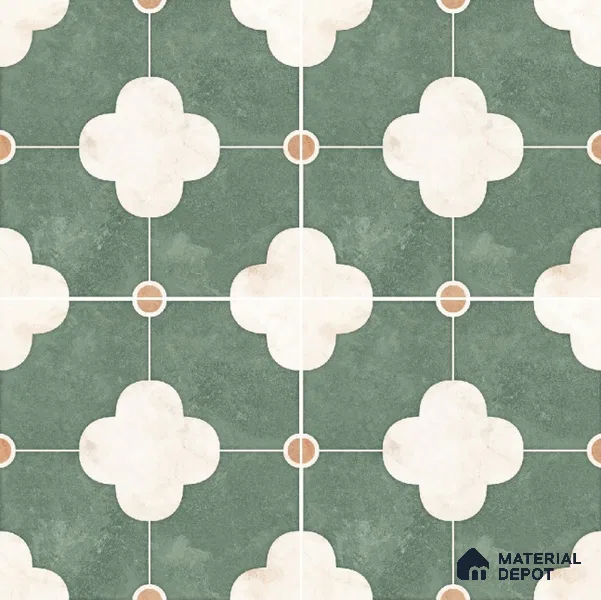 Moroccan Floor & Wall Tile TL 11734 | 8 in x 8 in Vitrified Carving Matte Tile - 9 mm