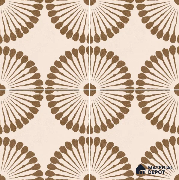 Moroccan Floor & Wall Tile TL 11730 B | 8 in x 8 in Vitrified Glue Matte Tile - 9 mm