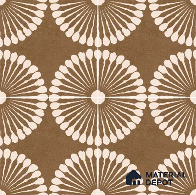 Moroccan Floor & Wall Tile TL 11730 | 8 in x 8 in Vitrified Glue Matte Tile - 9 mm