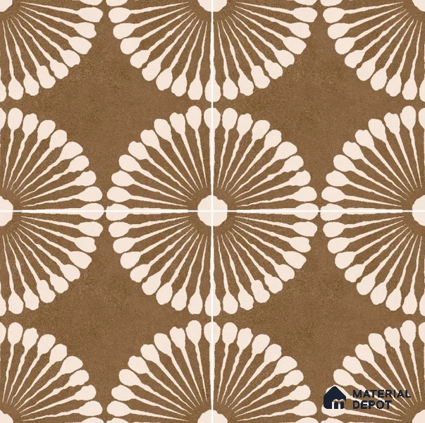 Moroccan Floor & Wall Tile TL 11730 | 8 in x 8 in Vitrified Glue Matte Tile - 9 mm