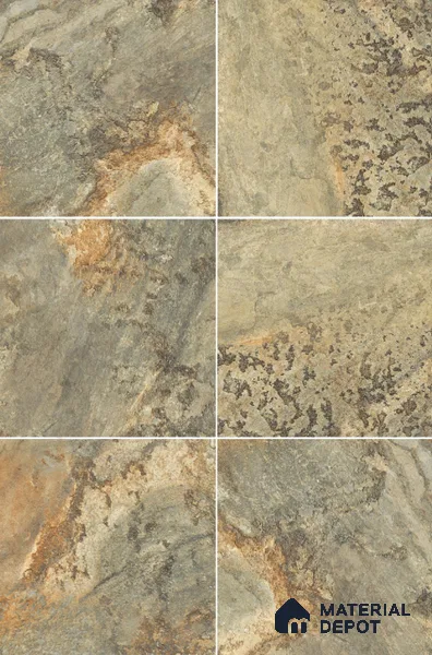 Stone Floor & Wall Tile TL 11719 | 8 in x 8 in Vitrified Metallic Glue Matte Tile - 9 mm