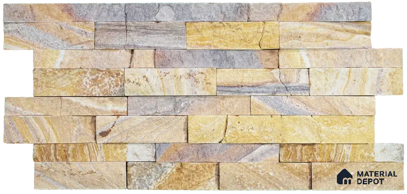 WL 00120 Rainbow 600 x 150 mm Natural Stone Wall Cladding |  Stone is a Natural Product, Please Expect Variation in Shades
