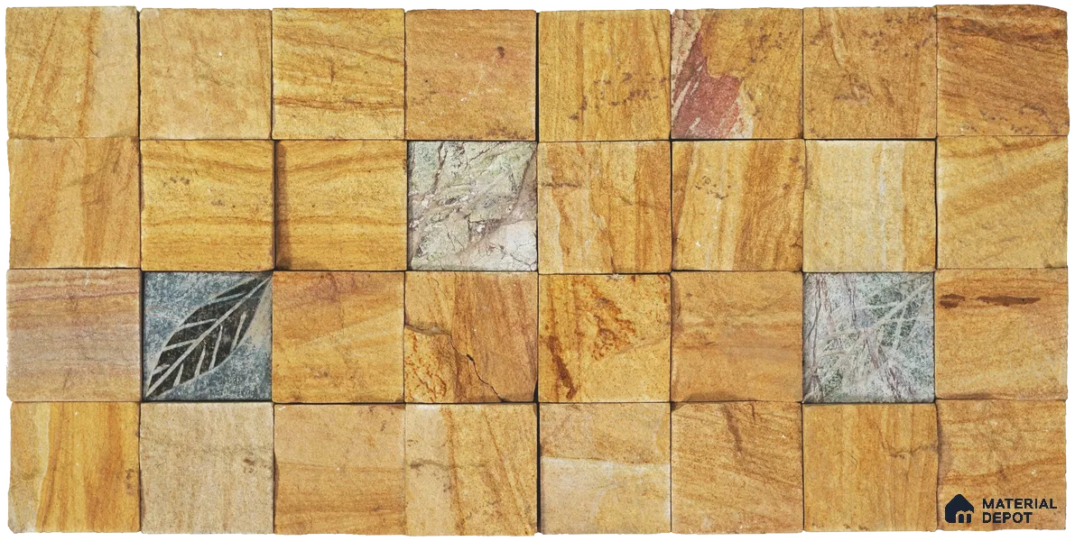 WL 00124 Royal Emrald 300 x 300 mm Natural Stone Wall Cladding | Stone is a Natural Product, Please Expect Variation in Shades