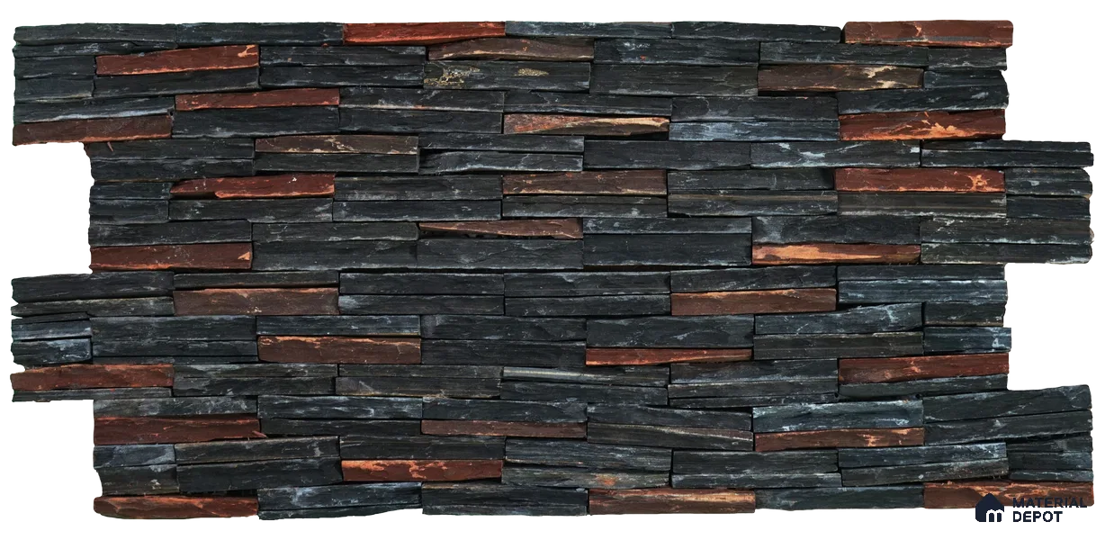 WL 00119 Rubil Copper 600 x 150 mm Natural Stone Wall Cladding | Stone is a Natural Product, Please Expect Variation in Shades