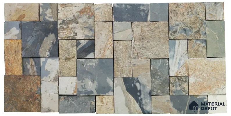 WL 00118 Rustico 300 x 300 mm Natural Stone Wall Cladding |  Stone is a Natural Product, Please Expect Variation in Shades