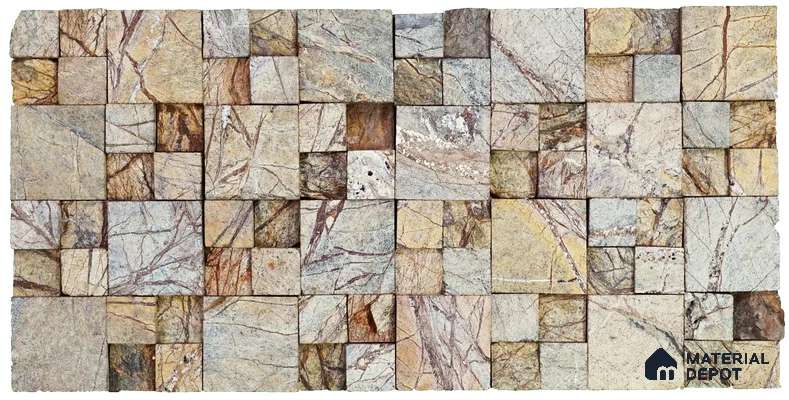 WL 00132 Sabine 300 x 300 mm Natural Stone Wall Cladding |  Stone is a Natural Product, Please Expect Variation in Shades