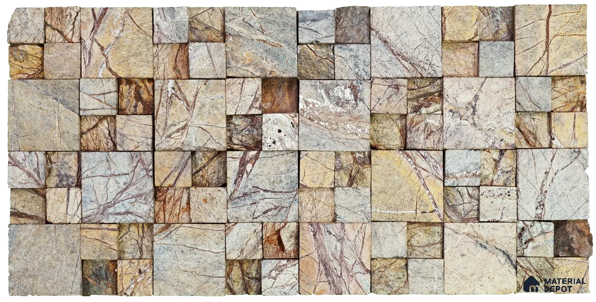 WL 00132 Sabine 300 x 300 mm Natural Stone Wall Cladding | Stone is a Natural Product, Please Expect Variation in Shades