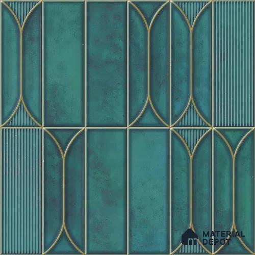 Faux Subway Wall Tile TL 05005 C Calypso Teal 1 ft x 1 ft Ceramic Matte Finish - 9.5 mm | Suitable for Highlighter Walls, Foyer, Bathroom, Kitchen Wall & Backsplashes | Please Expect a Slight Variation of Pattern