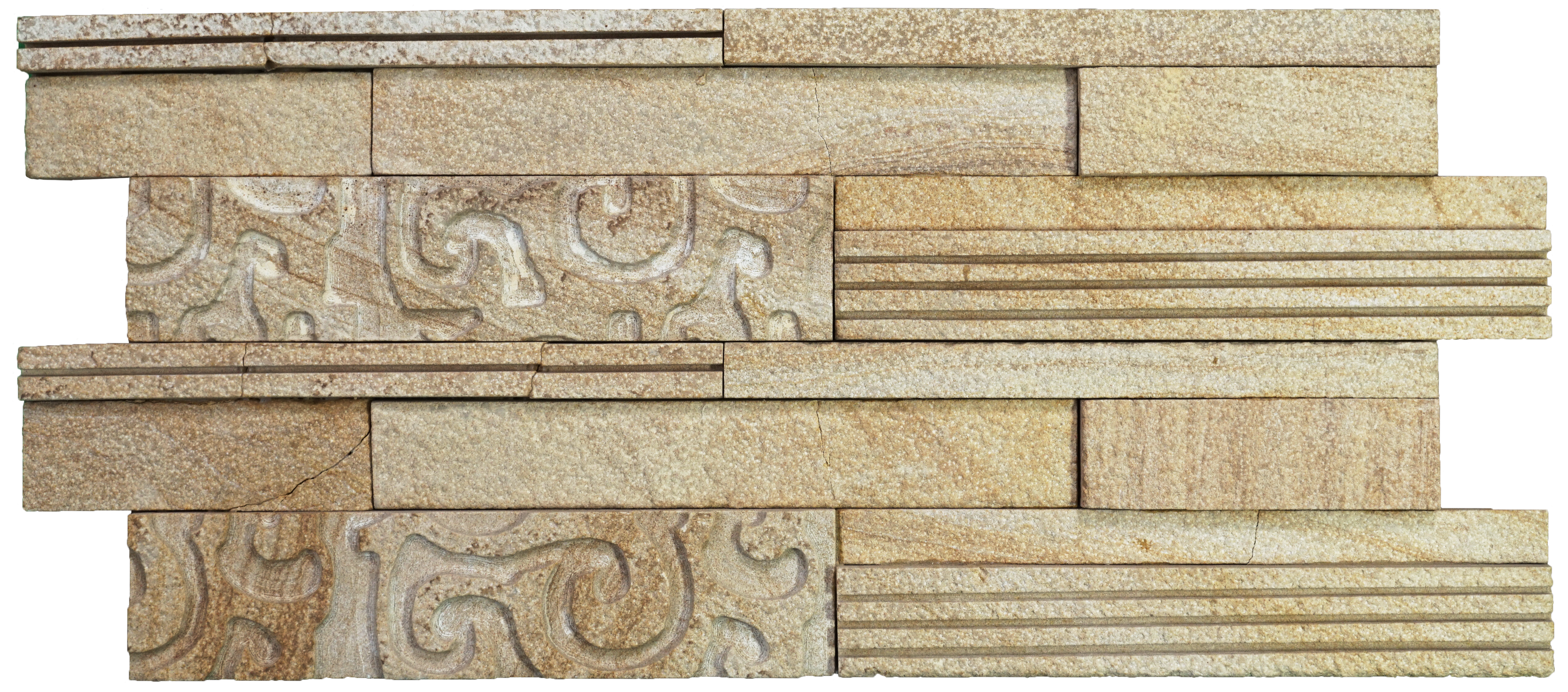 WL 00131 Spiral Oak 600 x 150 mm Natural Stone Wall Cladding