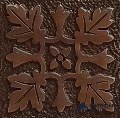 Metal Motif 6 inch x 6 inch |  Stone is a Natural Product, Please Expect Variation in Shades