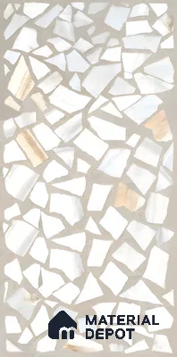 Terrazzo Floor & Wall Tile TL 06085 Trioti Bianco 4 ft x 2 ft Vitrified Matte Finish - 9 mm | 4 Random Design | Suitable For Living Room, Bedroom, Bathroom, Kitchen