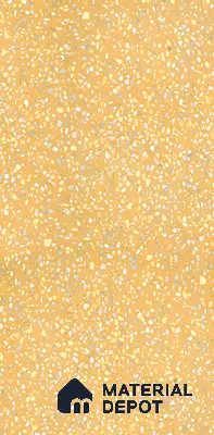 Terrazzo Floor & Wall Tile TL 06086 E Terrazzo Mustard 4 ft x 2 ft Vitrified Matte Finish - 9 mm | 8 Random Design | Suitable For Living Room, Bedroom, Bathroom, Kitchen