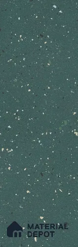 Terrazzo Large Format Slab TL 12554 Pallazio Emerald 8 ft x 2.62 ft White Fullbody Glossy Finish - 15 mm | Suitable for Counter Top, Table Top & Window Frame