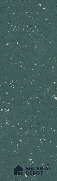 Terrazzo Large Format Slab TL 12554 Pallazio Emerald 8 ft x 2.62 ft White Full Body Glossy Finish - 15 mm | Suitable for Counter Top, Table Top & Window Frame
