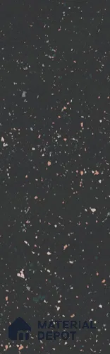 Terrazzo Large Format Slab TL 12561 Pallazio Nero 8 ft x 2.62 ft White Fullbody Glossy Finish - 15 mm | Suitable for Counter Top, Table Top & Window Frame