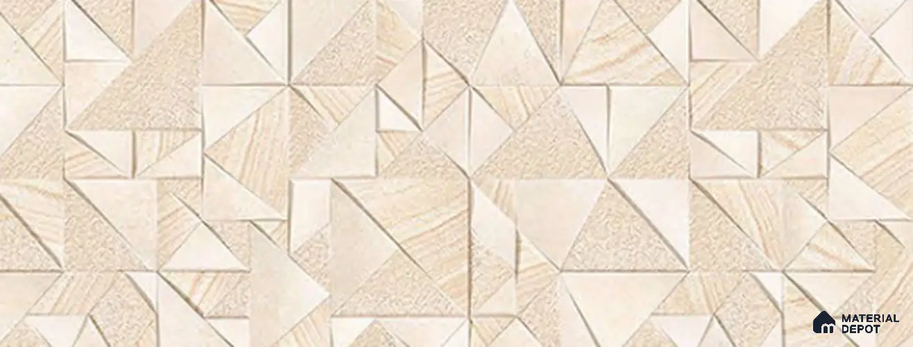Elevation Wall Tile TL 10166 Linklock - 22 22 x 12 inch Ceramic Matte Finish - 9 mm | Suitable For Feature Wall, Boundary Wall, Balcony, Outdoor