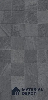 Stone Wall & Floor Tile TL 07667 D Iro Charcoal 5.24 ft x 2.6 ft Full Body Vitrified Matte Finish - 9 mm | 4 Random Design  Suitable For Living Room, Bedroom, Bathroom