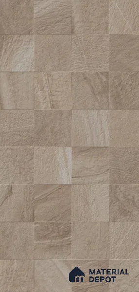 Stone Wall & Floor Tile TL 07667 B Iro Mud 5.24 ft x 2.6 ft Full Body Vitrified Matte Finish - 9 mm | 4 Random Design  Suitable For Living Room, Bedroom, Bathroom
