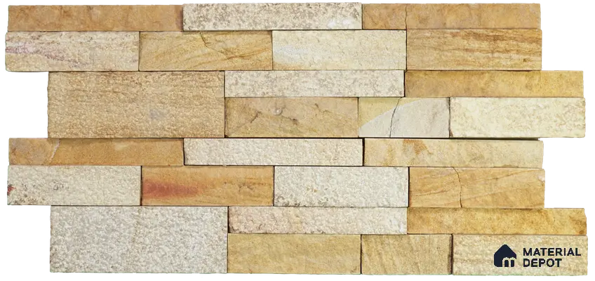 WL 00143 Urban Oak 600 x 150 mm Natural Stone Wall Cladding |  Stone is a Natural Product, Please Expect Variation in Shades