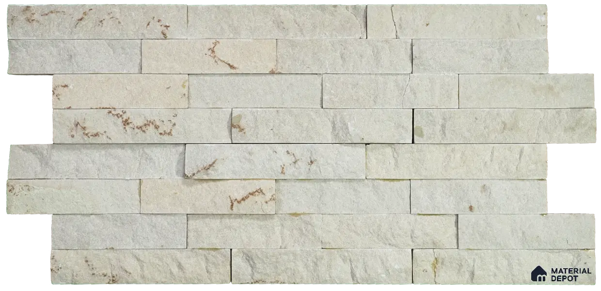 WL 00139 Victorian Beige 600 x 150 mm Natural Stone Wall Cladding | Stone is a Natural Product, Please Expect Variation in Shades
