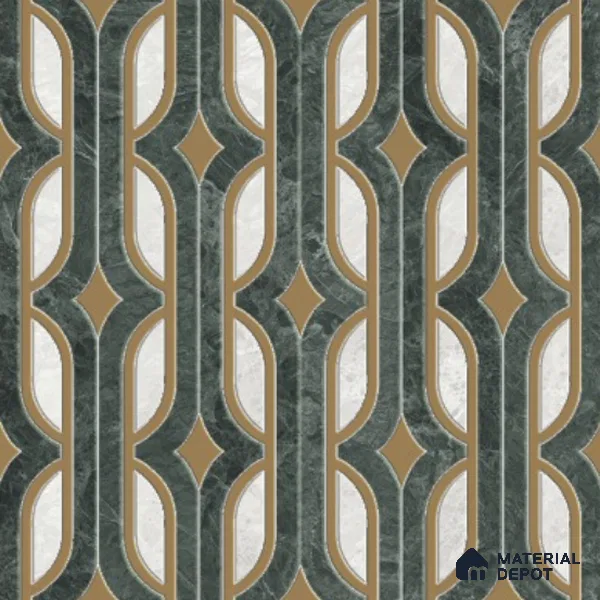 Moroccan Wall & Floor Tile TL 11801 | 2 ft x 2 ft Vitrified Glossy Tile - 9 mm | Suitable For Kitchen, Balcony, Dining Area