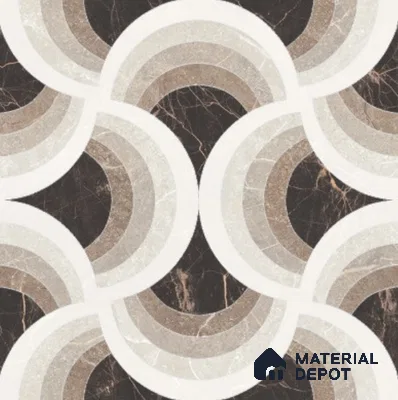 Moroccan Wall & Floor Tile TL 11804 | 2 ft x 2 ft Vitrified Glossy Tile - 9 mm | Suitable For Kitchen, Accent/Feature Wall, Dining Area