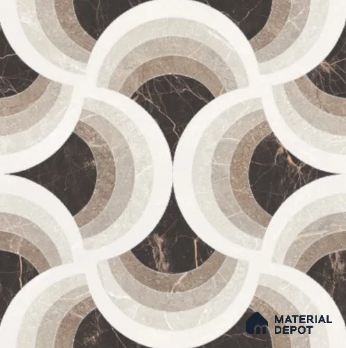 Moroccan Wall & Floor Tile TL 11804 | 2 ft x 2 ft Vitrified Glossy Tile - 9 mm | Suitable For Kitchen, Accent/Feature Wall, Dining Area
