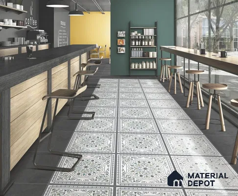 Moroccan Wall & Floor Tile TL 11798 B | 2 ft x 2 ft Vitrified Matte Tile - 9 mm | Suitable For Kitchen, Bedroom, Dining Area