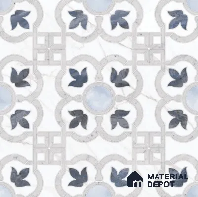 Moroccan Wall & Floor Tile TL 11802 | 2 ft x 2 ft Vitrified Sinker Finish Tile - 9 mm | Suitable For Kitchen, Balcony, Dining Area