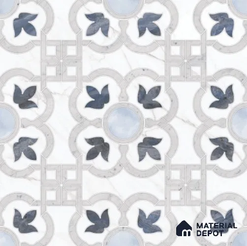 Moroccan Wall & Floor Tile TL 11802 | 2 ft x 2 ft Vitrified Sinker Finish Tile - 9 mm | Suitable For Kitchen, Balcony, Dining Area