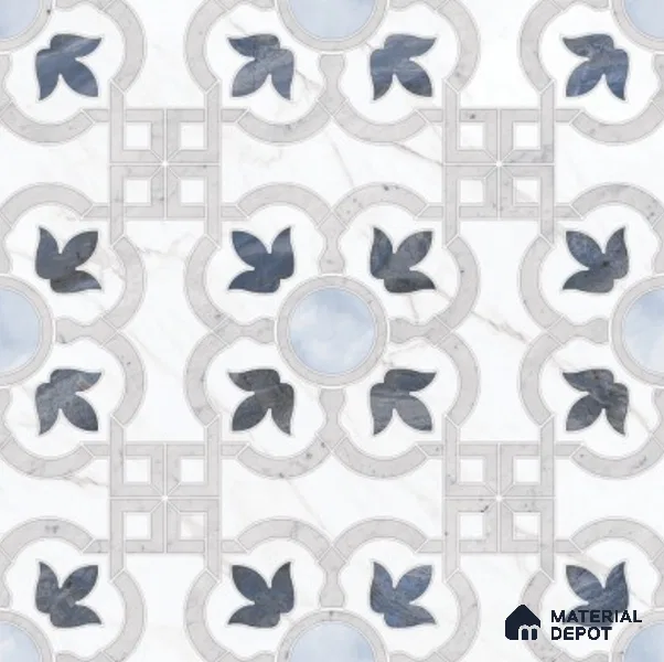 Moroccan Wall & Floor Tile TL 11802 | 2 ft x 2 ft Vitrified Sinker Finish Tile - 9 mm | Suitable For Kitchen, Balcony, Dining Area