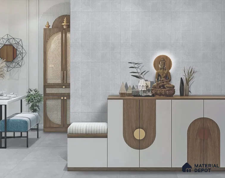 Moroccan Floor Decor Tile TL 11797 B | 2 ft x 2 ft Vitrified Double Digital Matte Tile - 9 mm | Suitable For Courtyard, Balcony, Dining Area