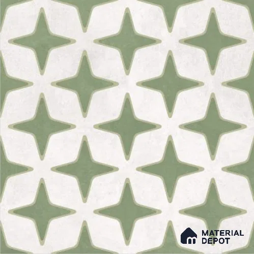 Moroccan Floor Decor Tile TL 11797 D | 2 ft x 2 ft Vitrified Double Digital Matte Tile - 9 mm | Suitable For Kitchen, Balcony, Dining Area