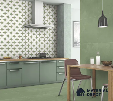 Moroccan Floor Decor Tile TL 11797 D | 2 ft x 2 ft Vitrified Double Digital Matte Tile - 9 mm | Suitable For Kitchen, Balcony, Dining Area