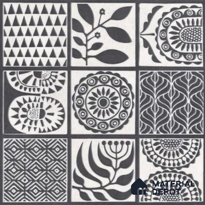 Moroccan Floor Decor Tile TL 11797 F | 2 ft x 2 ft Vitrified Double Digital Matte Tile - 9 mm | Suitable For Kitchen, Accent/Feature Wall, Dining Area