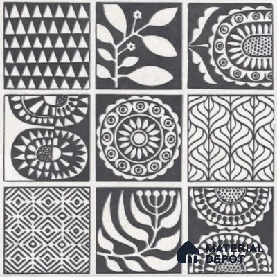 Moroccan Floor Decor Tile TL 11797 L | 2 ft x 2 ft Vitrified Double Digital Matte Tile - 9 mm | Suitable For Kitchen, Accent/Feature Wall, Dining Area
