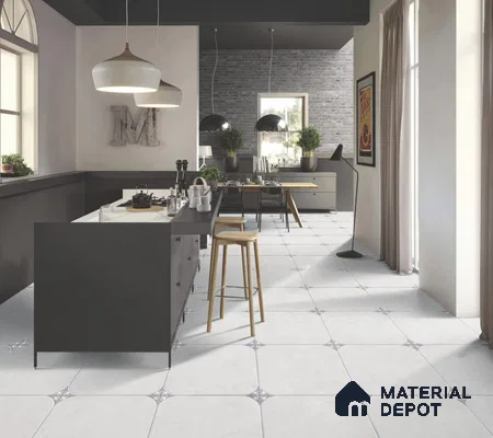 Plain Wall & Floor Tile TL 11799 B | 2 ft x 2 ft Vitrified Double Digital Matte Tile - 9 mm