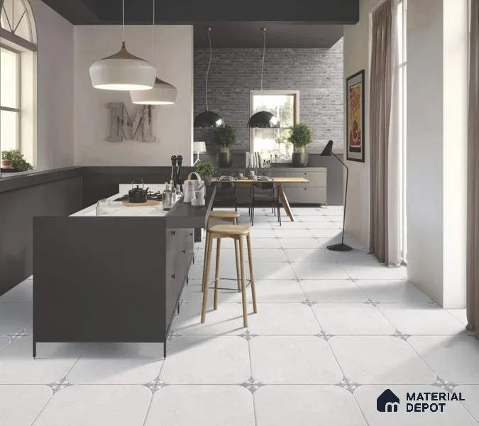 Plain Wall & Floor Tile TL 11799 B | 2 ft x 2 ft Vitrified Double Digital Matte Tile - 9 mm