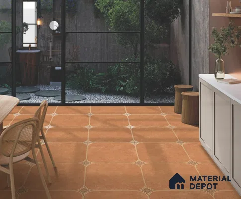 Plain Wall & Floor Tile TL 11799 C | 2 ft x 2 ft Vitrified Double Digital Matte Tile - 9 mm