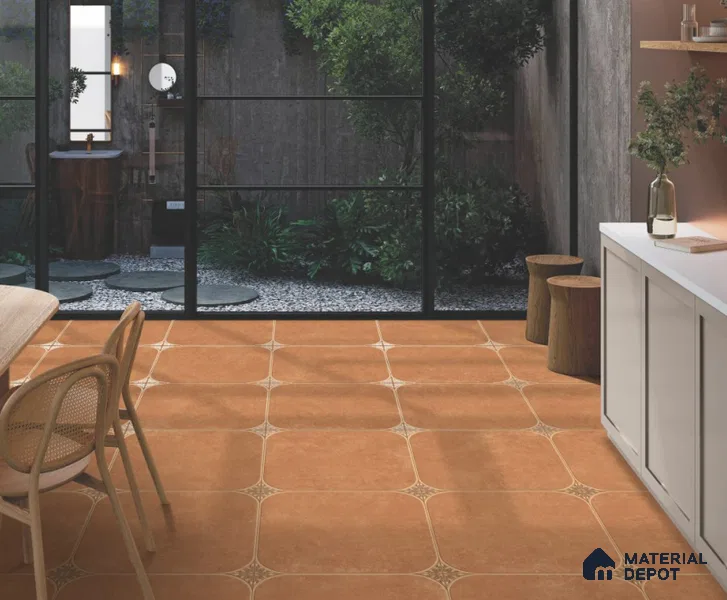 Plain Wall & Floor Tile TL 11799 C | 2 ft x 2 ft Vitrified Double Digital Matte Tile - 9 mm