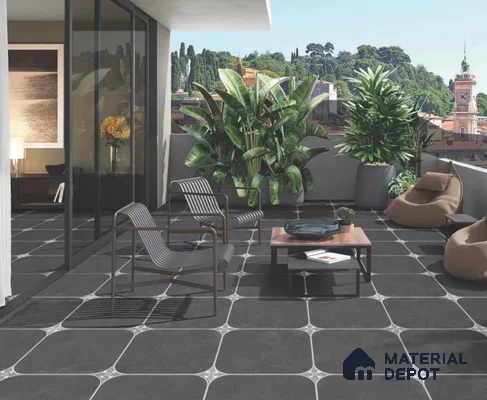 Plain Wall & Floor Tile TL 11799 E | 2 ft x 2 ft Vitrified Double Digital Matte Tile - 9 mm