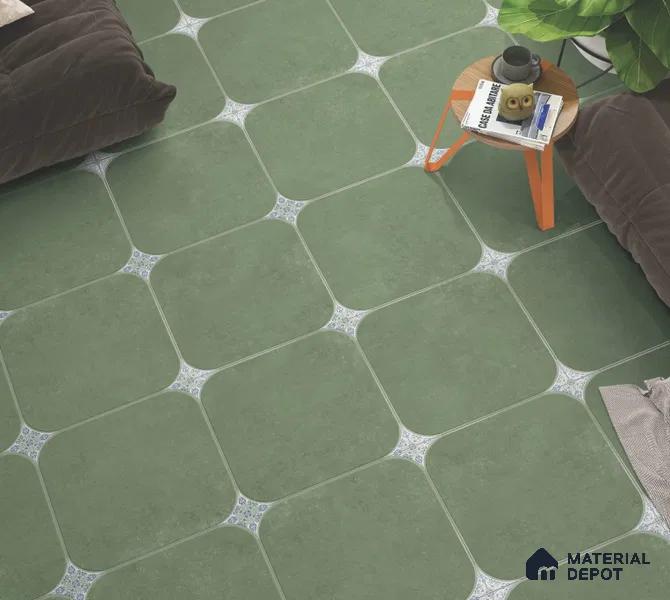 Plain Wall & Floor Tile TL 11799 F | 2 ft x 2 ft Vitrified Double Digital Matte Tile - 9 mm
