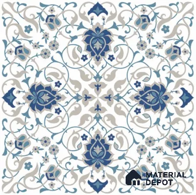 Moroccan Wall & Floor Tile TL 11766 | 2 ft x 2 ft Vitrified Carving Matte Tile - 9 mm | Suitable For Kitchen, Balcony, Dining Area